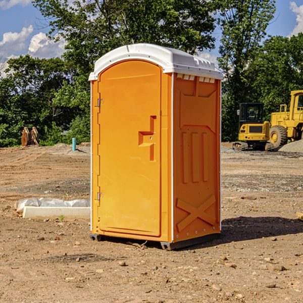 how often are the porta potties cleaned and serviced during a rental period in Termo California